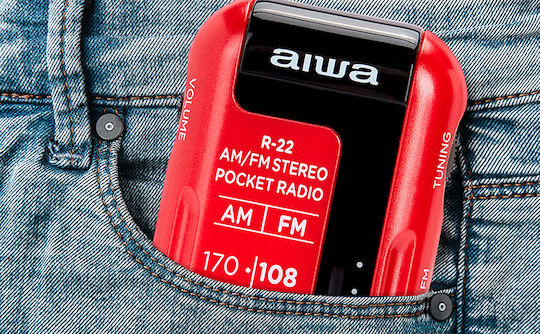 Aiwa R-22RD Φορητό Ραδιόφωνο Μπαταρίας Κόκκινο