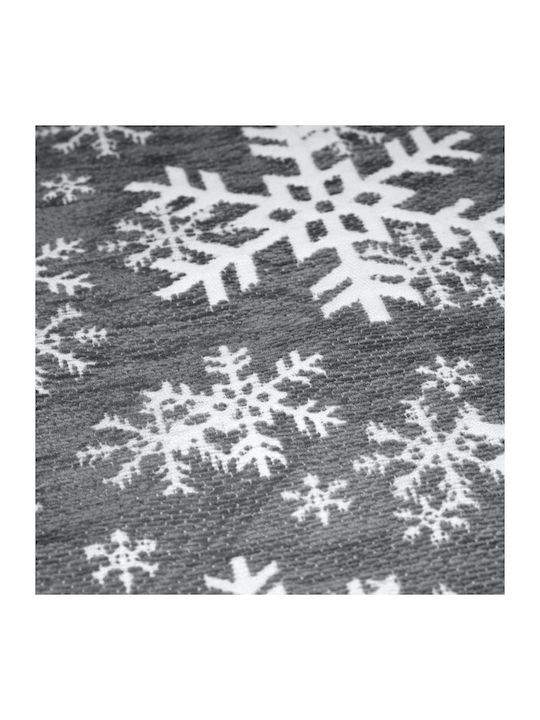 Dimeco Chenille Ornament de Crăciun Față de masă Pătrat Material textil Gri M90xL90cm 1buc