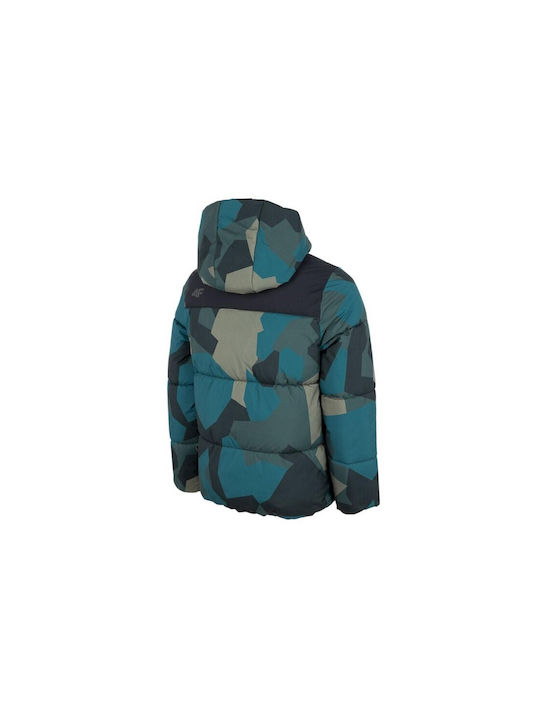 4F Kinderjacke Kurz mit Kapuze Blau