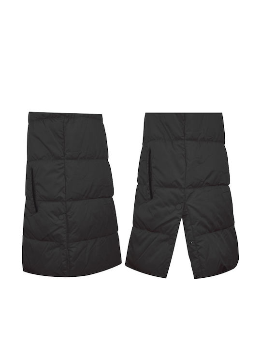 Kids' Casual Jacket Sleeveless Long with Hood Black