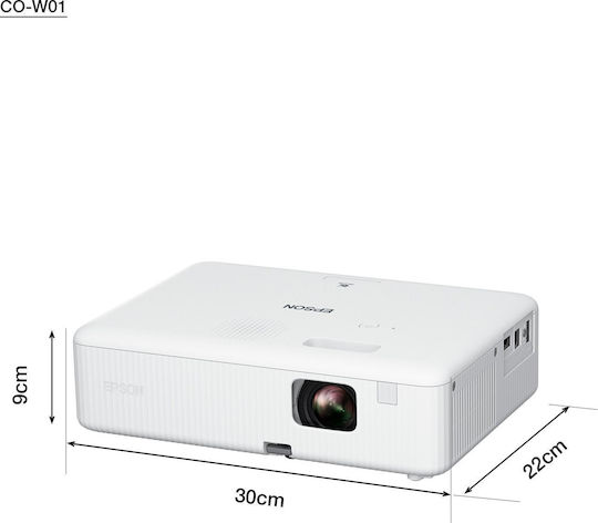 Epson CO-W01 Projector 3LCD HD Simple Lamp with Built-in Speakers V11HA86040