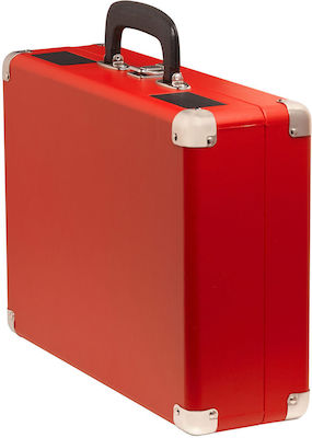 Denver VPL-120 MK2 111201100020 Koffer Plattenspieler mit Vorverstärker und Eingebaute Lautsprecher Rot