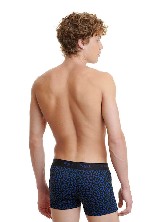 Walk Men's Boxer Black with Patterns