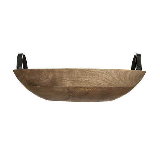 Atmosphera Bol Decorativ Lemn Bej 30x30x10,5cm