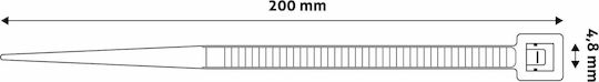 Entac Δεματικά Καλωδίων Πλαστικά 200mmx4.8mm σε Μαύρο χρώμα (50τμχ) (ECT-4.8-200-B)