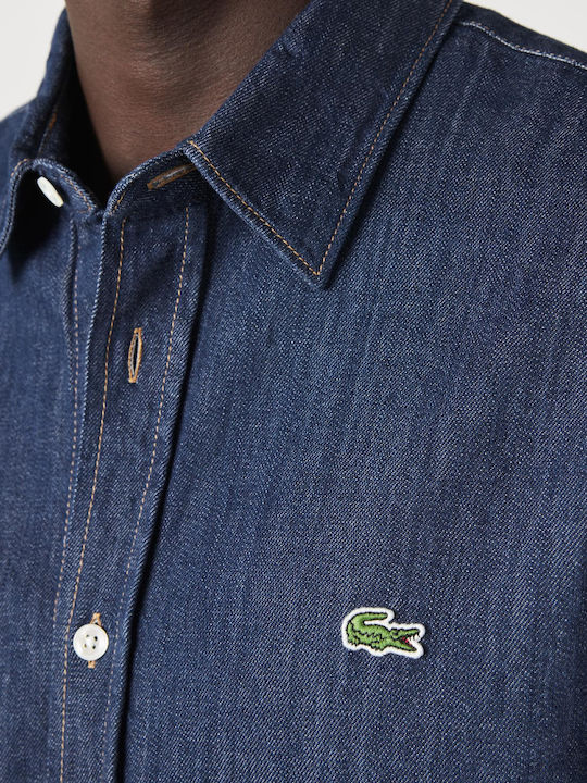 Long-sleeved Denim Shirt Dark Blue