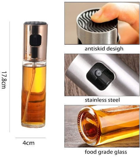 Δοχείο Λαδιού Σπρέι Πλαστικό 100ml Χρυσό Δοχείο Λαδιού Σπρέι Πλαστικό 100ml Χρυσό