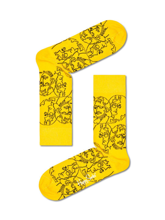 Happy Socks Șosete Beatles Lines Galbene