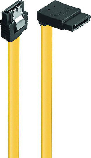 Powertech 7-Pin SATA III to 7-Pin SATA III Cable 50cm Yellow (CAB-W028)