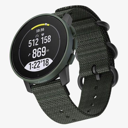 Suunto 9 Peak Pro Titanium 43mm Αδιάβροχο Smartwatch με Παλμογράφο (Forest Green)