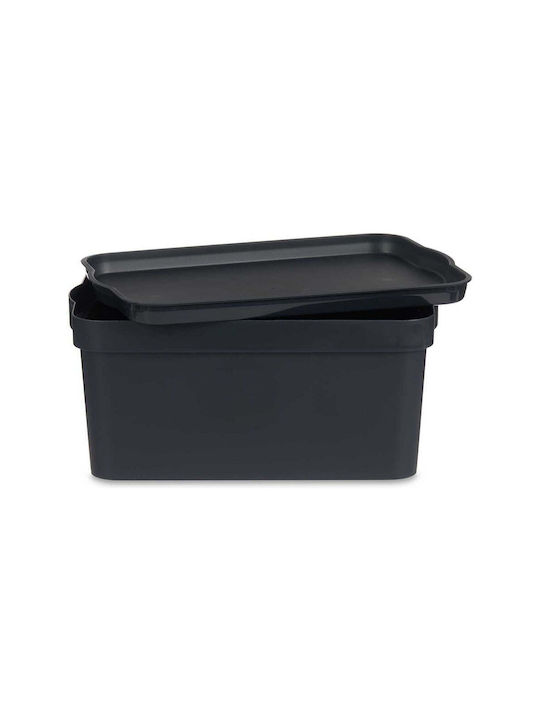 Plastic Storage box with Cap Black 32x21x14.2cm 1pcs