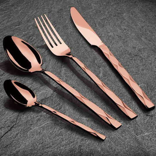 Berlinger Haus Black Smith Collection Cutlery Set Stainless Rose Gold 24pcs