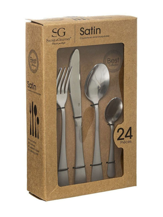 Secret de Gourmet Besteckset Edelstahl Silber 24Stück