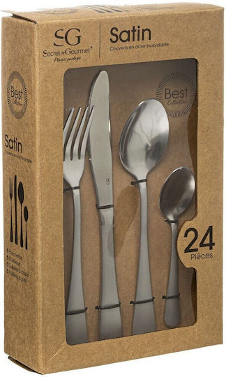 Secret de Gourmet Cutlery Set Stainless Silver 24pcs