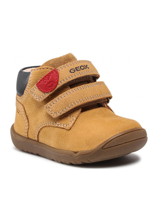 Macchia Anatomical Leather Kids Boots with Velcro Biscuit