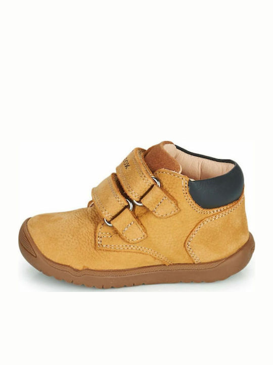 Macchia Anatomical Leather Kids Boots with Velcro Biscuit