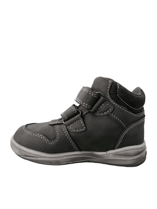 Rafal Lederne Kinderstiefeletten mit Klettverschluss Gray