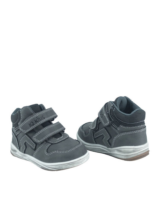 Rafal Lederne Kinderstiefeletten mit Klettverschluss Gray