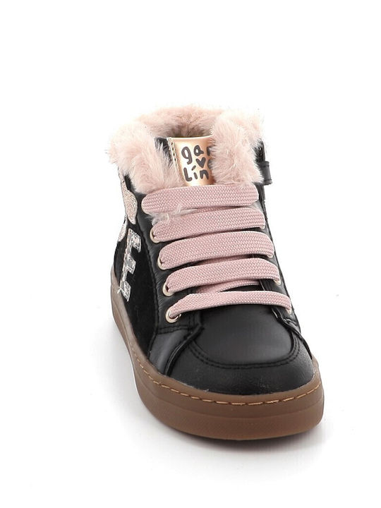 Anatomical Leather Kids Boots with Laces Blue