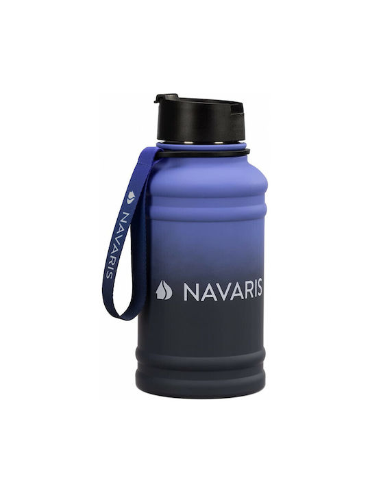 Navaris Sport Stainless Steel Water Bottle 1300ml Blue