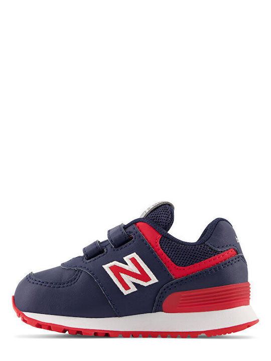 New Balance Kids Sneakers 574 with Scratch Navy Blue