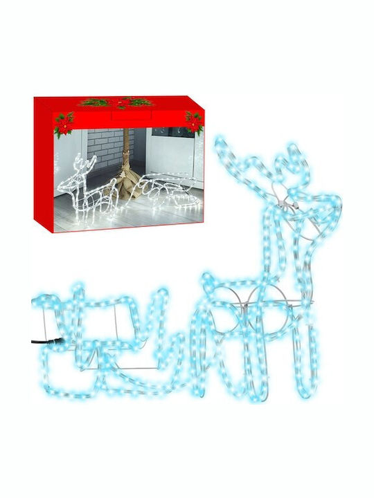 Christmas Metal Rope Light in Shape Reindeer White