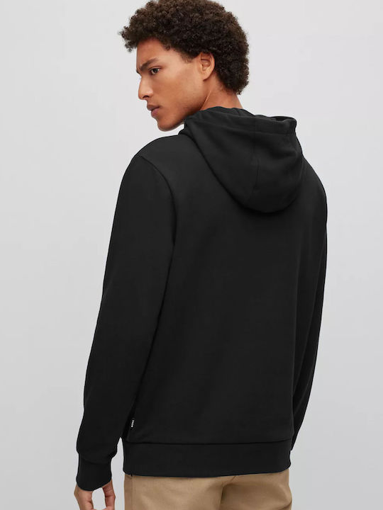 Hugo Boss Herren Sweatshirt mit Kapuze und Taschen Schwarz