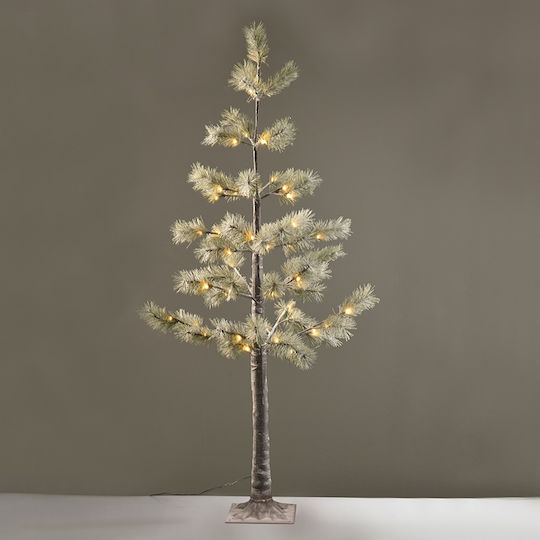 Christmas Decorative Snowy Illuminated Metal Tree Natural Appearance 150cm IP44 White Snow Pine Tree