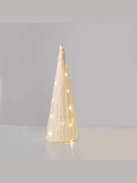 Aca Christmas Decorative Illuminated Tree Cone 60cm Battery White