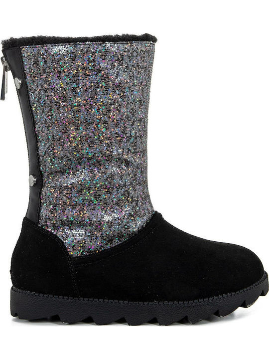 Kids Boots with Zipper Black