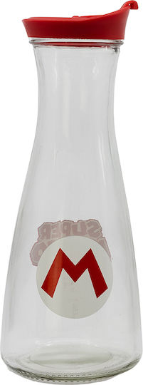 Stor Super Mario Μπουκάλι Νερού Γυάλινο με Βιδωτό Καπάκι Διάφανο 900ml