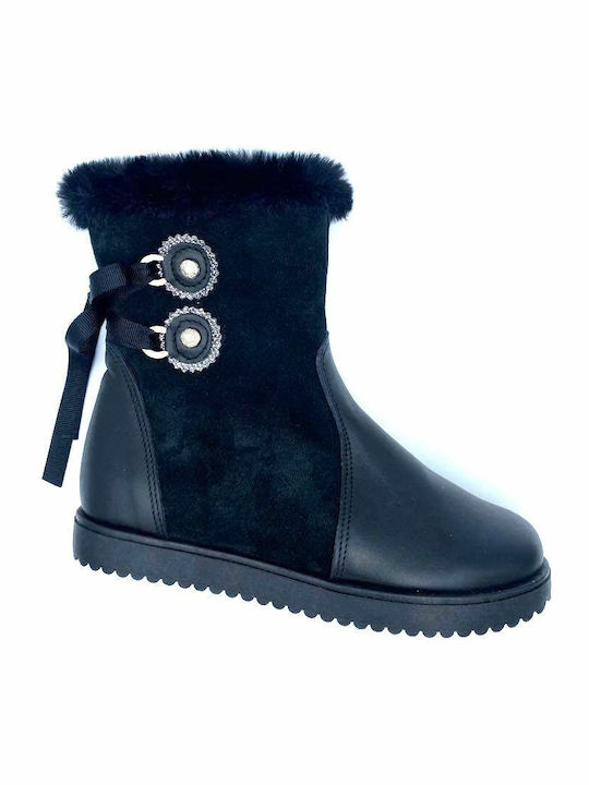 ABY Anatomice Ghete Copii din Suede cu Fermuar Negre