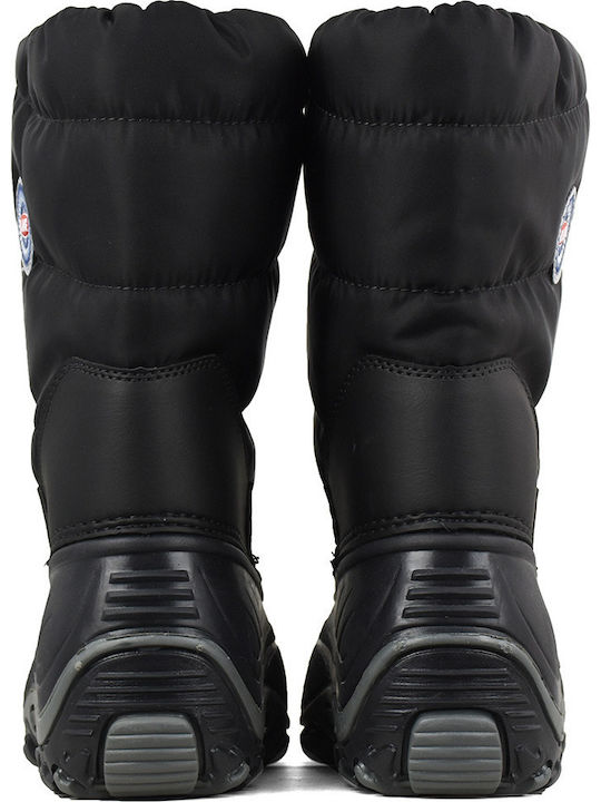 BMX Kids Snow Boots with Zipper Black