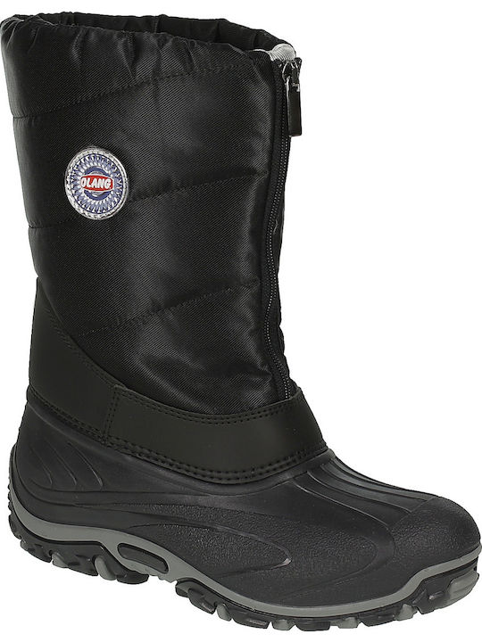 BMX Kids Snow Boots with Zipper Black