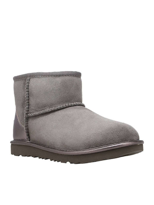 Classic Mini Shine Suede Παιδικά Μποτάκια Γκρι