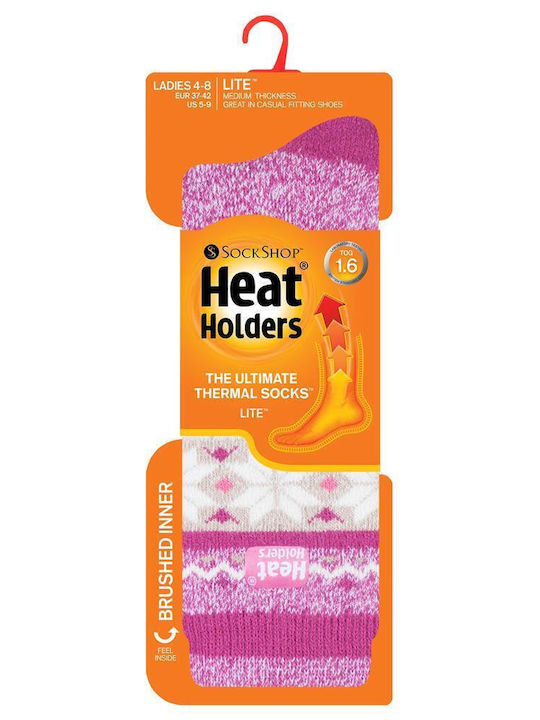 Heat Holders Jacquard Lite Șosete termice pentru femei Roz