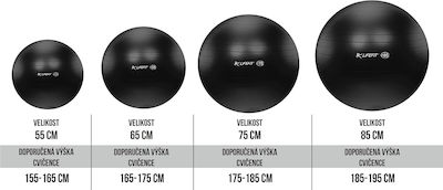 Lifefit Pro Pilates Ball 55cm 1kg Black