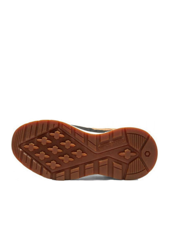 EURO TREKKER Leather Kids Boots with Laces Beige