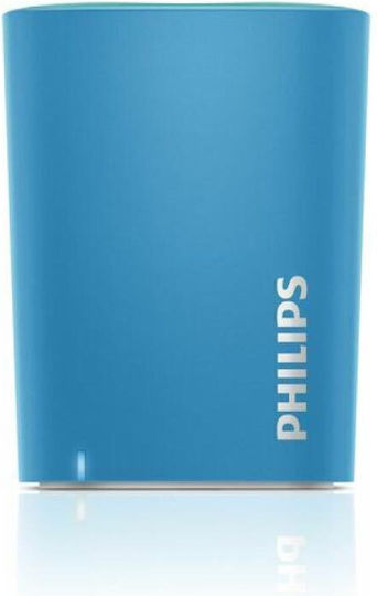 Philips BT100 Ηχείο Bluetooth 2W με Διάρκεια Μπαταρίας έως 8 ώρες Γαλάζιο