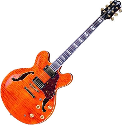 Crafter Electric Guitar SEG-450 with HH Pickups Layout, Rosewood Fretboard SEG-450 Orange in Orange