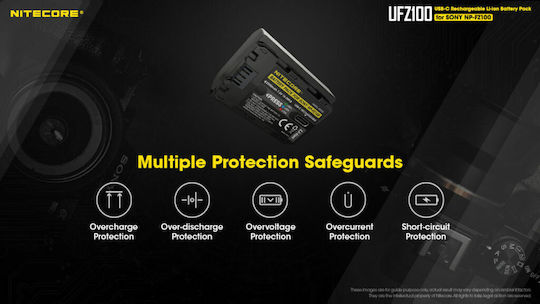 NiteCore Baterie aparat foto UFZ-100 9060100894 Litiu-Ion (Li-Ion) 2250mAh Compatibilă cu Sony