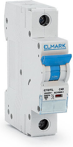 Elmark 1-Pole Automatic Circuit Breaker 40A C101L/40A Καμπύλη C 41111