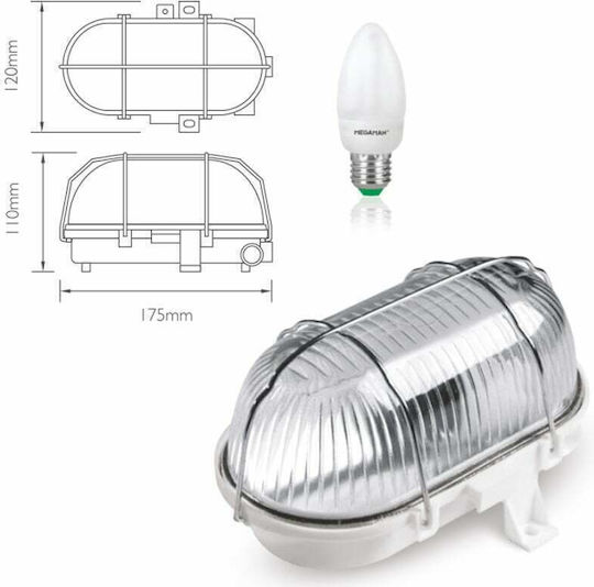 Fos me Wall-Mounted Outdoor Turtle Light E27 IP44 17.5x12x11εκ.