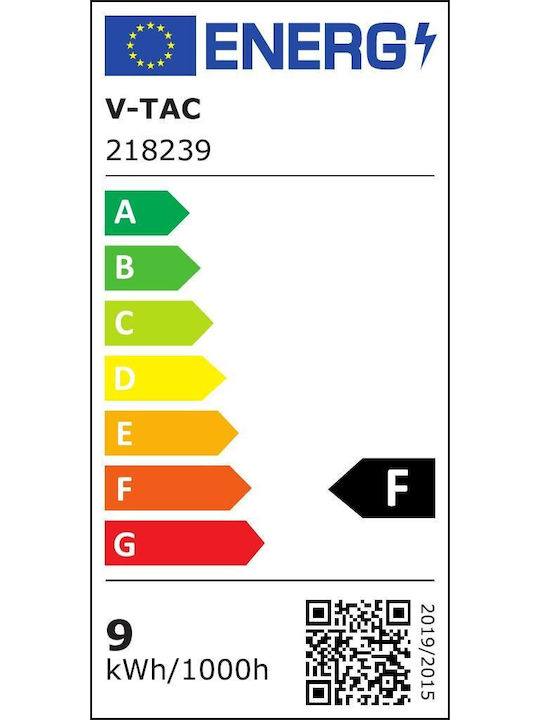 V-TAC Επιτοίχια Εξωτερική Πλαφονιέρα LED IP65 9W με Θερμό Λευκό Φως Διπλής Δέσμης 17.3x8.1x4.6εκ.