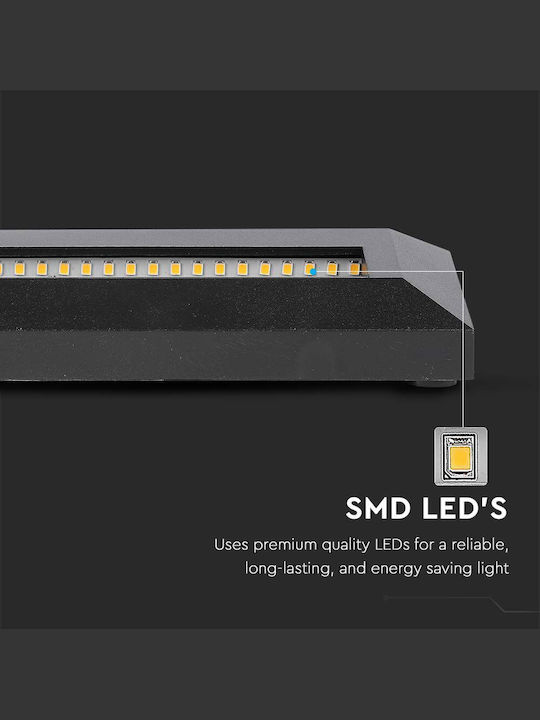 V-TAC Wall-Mounted Outdoor Ceiling Light LED IP65 3W with Natural White Light 23x8εκ.