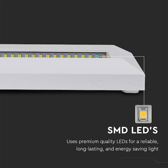 V-TAC Wandmontierte Außen-Deckenleuchte LED IP65 3W mit Natürliches Weiß Licht 23x8εκ.