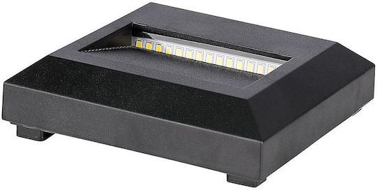 V-TAC Wall-Mounted Outdoor Spot Light LED IP65 2W with Warm White Light 12.4x12.4εκ.