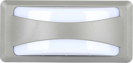 V-TAC Wall-Mounted Outdoor LED Ceiling Lamp IP65 12W With Cool White Light 23x11x7.6cm