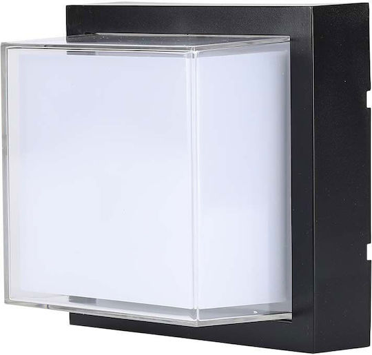 V-TAC Wandmontierte Außen-Deckenleuchte LED IP65 7W mit Warmweiß Licht 13.3x13.3x6.7εκ.