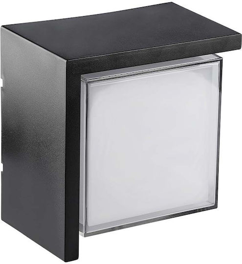 V-TAC Wandmontierte Außen-Deckenleuchte LED IP65 12W mit Natürliches Weiß Licht 16x16x10εκ.